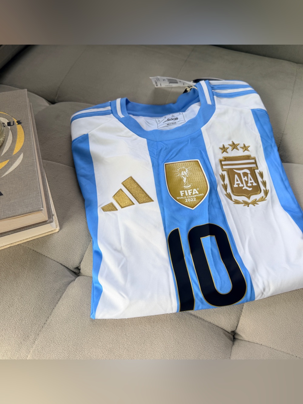 NEW MESSI Argentina 2024 ADIDAS JERSEY Home Football Soccer #10 100%AUTHENTIC - Picture 11 of 11